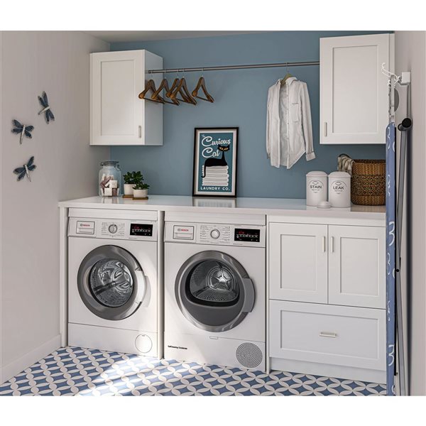 Hugo&Borg Jolie 33 W x 34.5-in H 3-Drawer Warm White Base Kitchen Cabinet