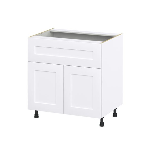 Hugo&Borg Jolie Base 2 Doors and One 10-in Drawer Warm White Kitchen ...
