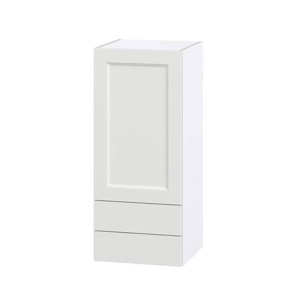 Hugo&Borg Riviera Bright White Wall Kitchen Cabinet with Two 5-in Drawers - 15 x 35-in