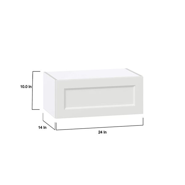 Hugo&Borg Riviera 24 W x 10-in H Bright White Wall Bridge Kitchen Cabinet w/ Lift Up Door