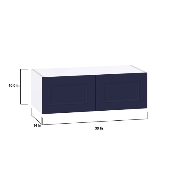 Hugo&Borg Lorette Blue Wall Bridge Kitchen Cabinet - 30 x 10-in