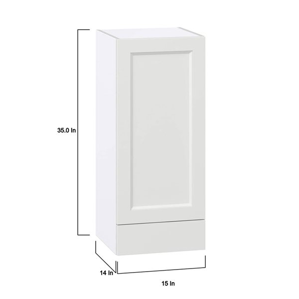 Hugo&Borg Riviera Bright White Wall Kitchen Cabinet with One 5-in Drawer - 15 x 35-in