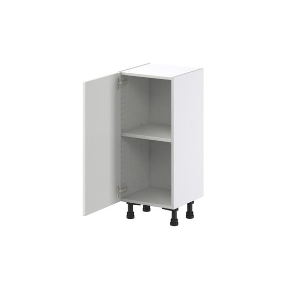 Hugo&Borg Riviera 14 D x 34.5 H x 15-in W White Shallow Base Full High Door Semi-Custom Cabinet