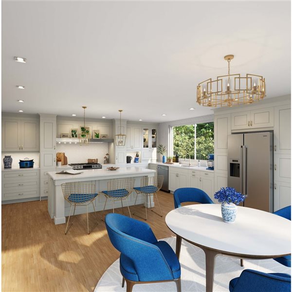 Hugo&Borg Riviera 14 D x 34.5 H x 15-in W White Shallow Base Full High Door Semi-Custom Cabinet