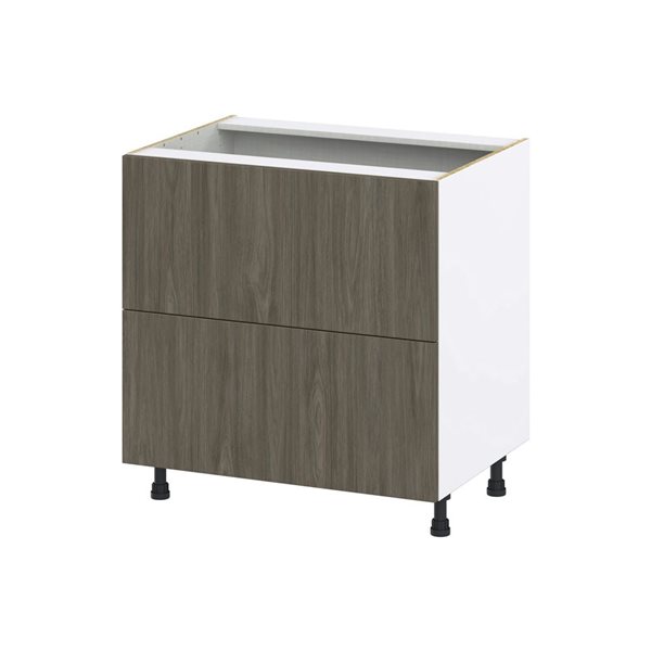 Hugo&Borg Savane Base 2-Drawer Brown Kitchen Cabinet - 33 x 34.5-in LCB2D33SA | RONA
