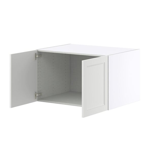 Hugo&Borg Riviera Bright White Deep Wall Bridge Kitchen Cabinet - 33 x 20 x 24-in