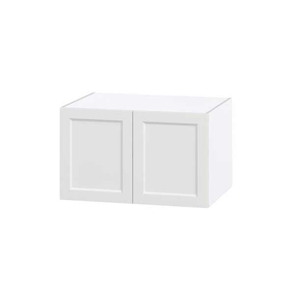 Hugo&Borg Riviera Bright White Deep Wall Bridge Kitchen Cabinet - 33 x 20 x 24-in