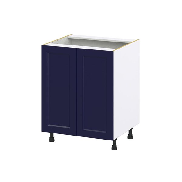 Hugo&Borg Lorette Base Full High Door Blue Kitchen Cabinet - 27 x 34.5-in