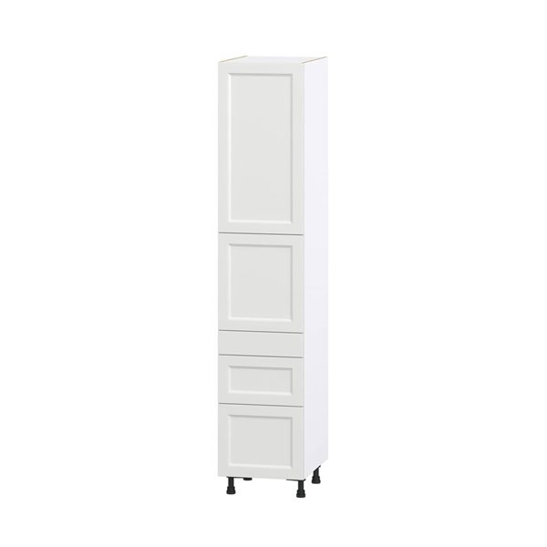 Hugo&Borg Riviera 2-Door White Pantry Cabinet with Three Drawers and 2 ...