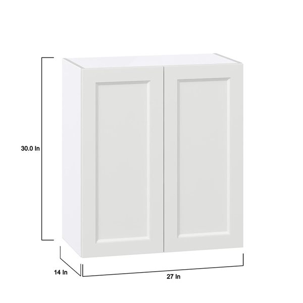 Hugo&Borg Riviera Bright White Wall Kitchen Cabinet - 27 x 30-in