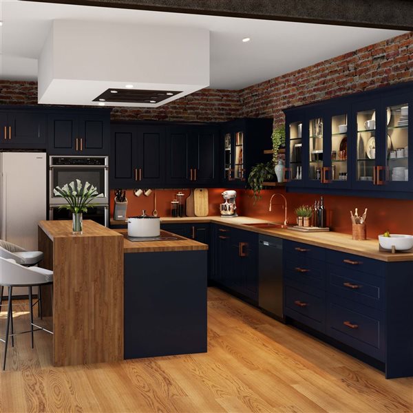 Hugo&Borg Lorette Blue Wall Kitchen Cabinet - 30 x 30-in