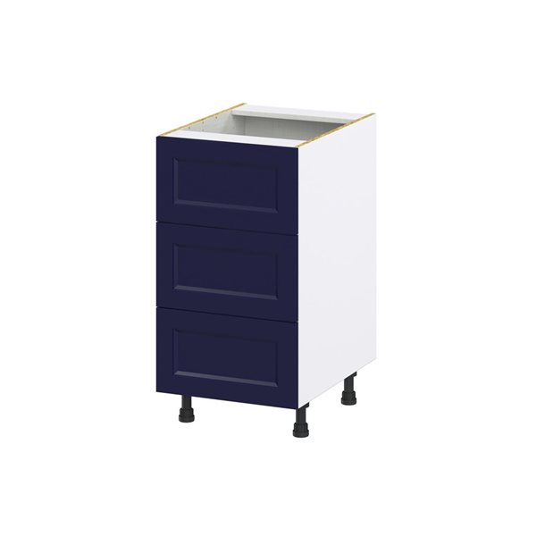 Hugo&Borg Lorette 18 W x 34.5-in H Blue Base Kitchen Cabinet w/ 3x 10-in Drawers