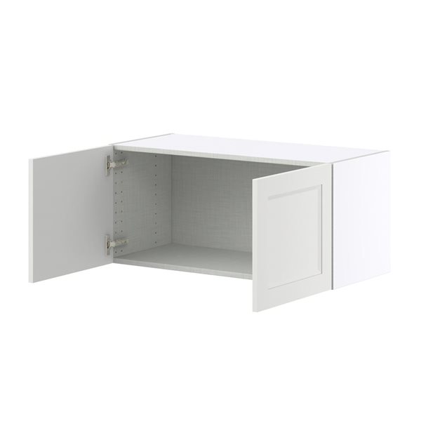 Hugo&Borg Riviera Bright White Wall Bridge Kitchen Cabinet - 33 x 15-in