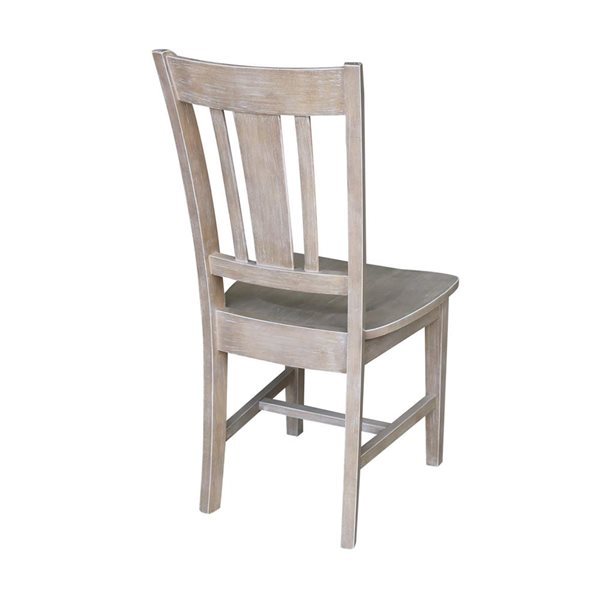 International Concepts 2-Piece San Remo SplatBack Dining Chair Set - Washed Gray Taupe