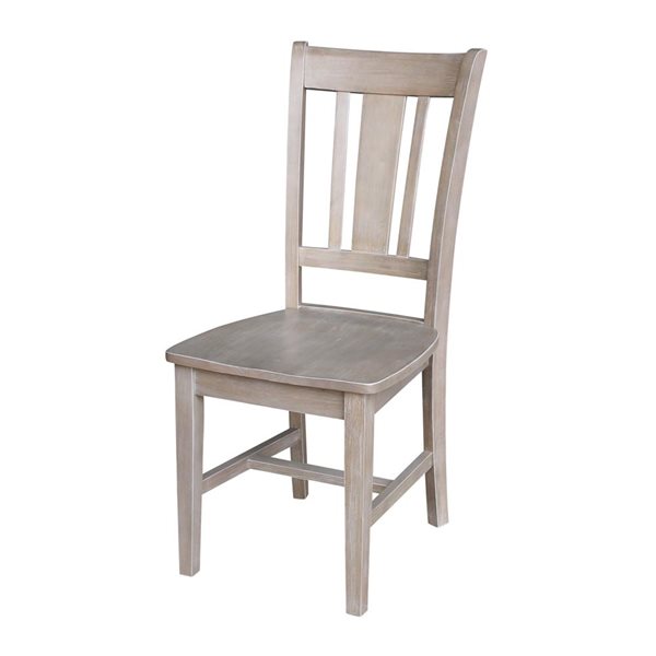 International Concepts 2-Piece San Remo SplatBack Dining Chair Set - Washed Gray Taupe