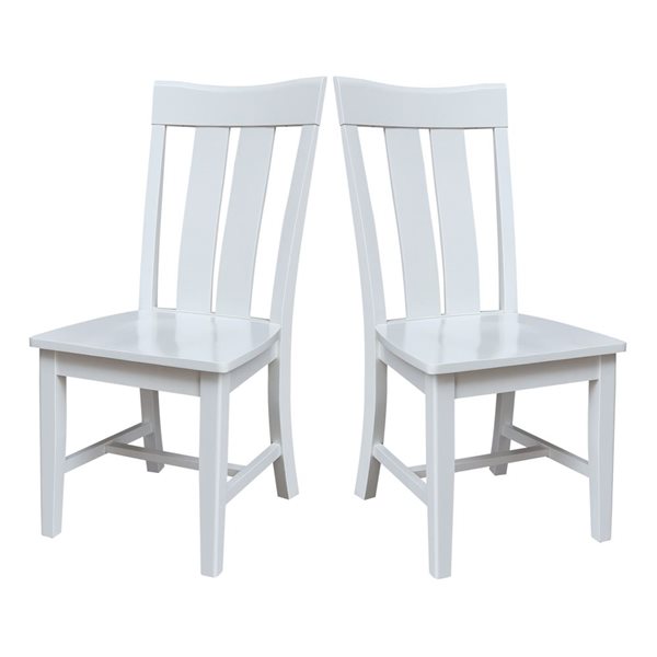 International Concepts 2-Piece Ava Dining Chair Set - White