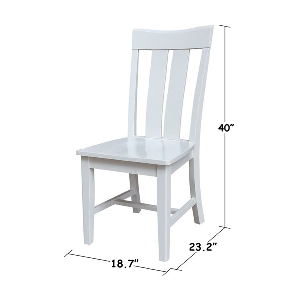 International Concepts 2-Piece Ava Dining Chair Set - White