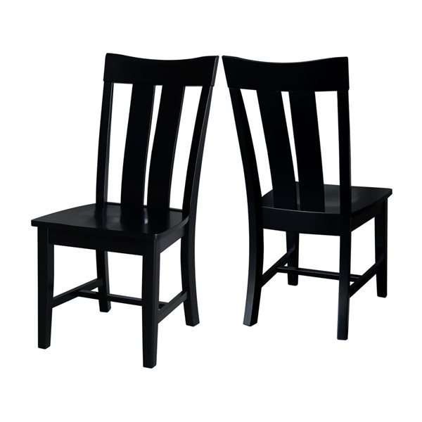 International Concepts 2-Piece Ava Dining Chair Set - Black