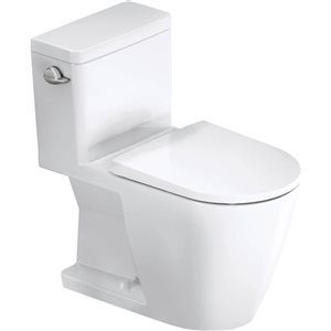 Toilette monobloc à chasse d'eau simple Duravit D-Neo blanche