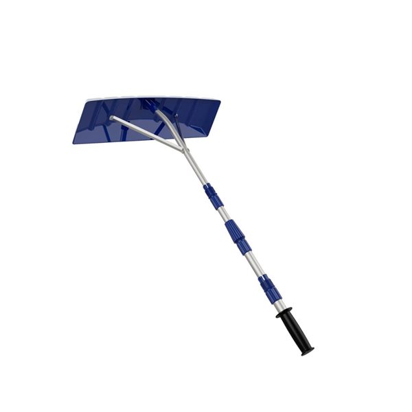 Snow Joe 21-ft Twist-N-Lock Telescoping Snow Shovel Roof Rake w/ 6 x 25-in Poly Blade