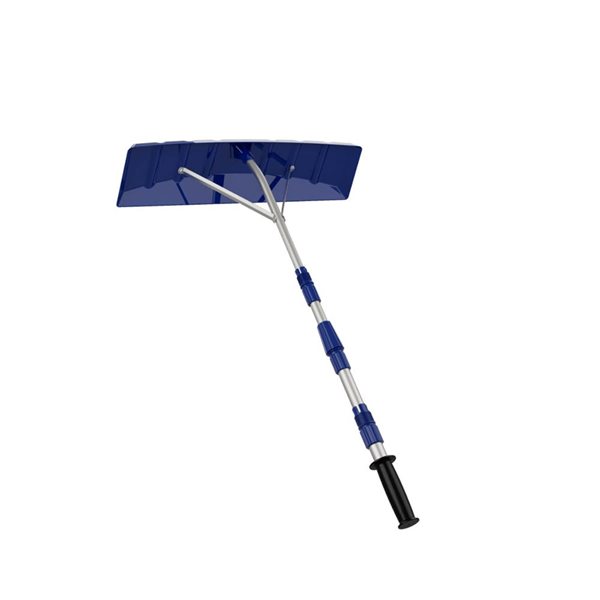 Snow Joe 21-ft Twist-N-Lock Telescoping Snow Shovel Roof Rake w/ 6 x 25-in Poly Blade