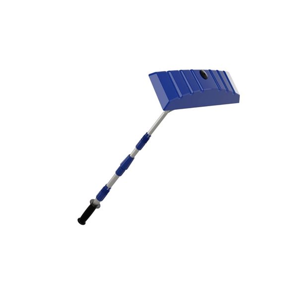 Snow Joe 21-ft Twist-N-Lock Telescoping Snow Shovel Roof Rake w/ 6 x 25-in Poly Blade