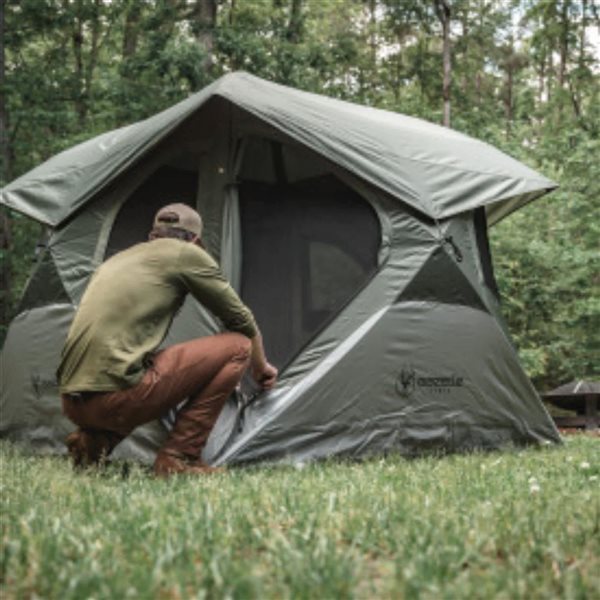 Tente T4 Hub de Gazelle Tents en vert alpin