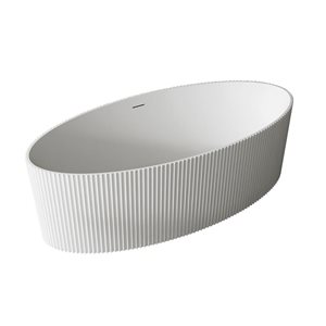 A&E Bath and Shower Nio-67 White Acrylic Freestanding Tub
