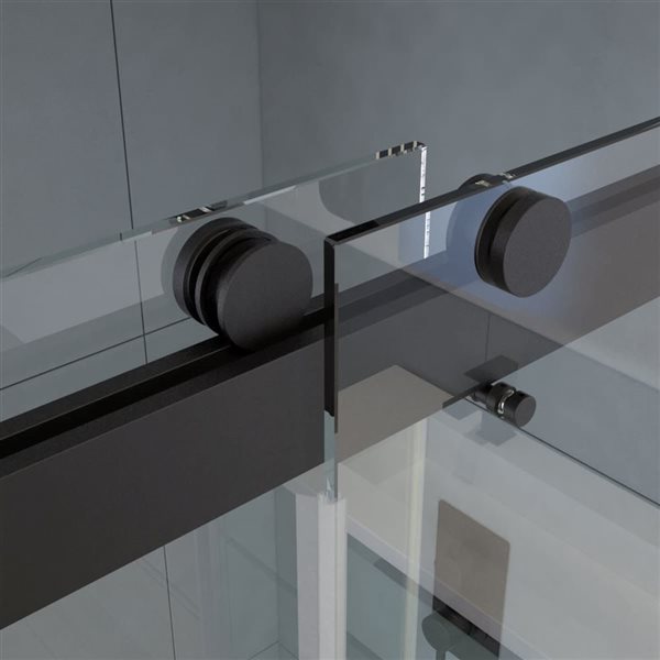 A&E Bath and Shower Madou-3648 Black Shower Door