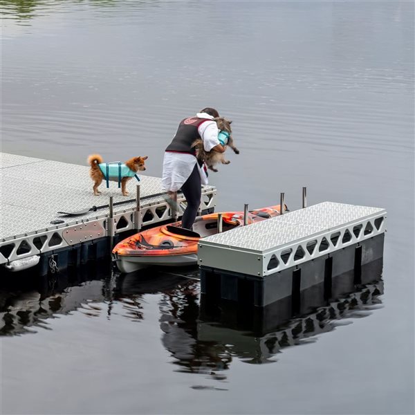 CanadaDocks Kayak Grey Dock Floating Launcher