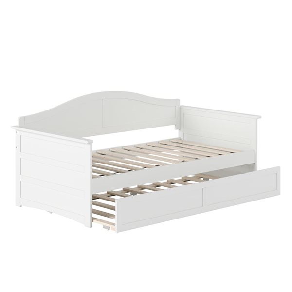AFI Acadia White Twin-Sized Daybed w/ Twin Trundle