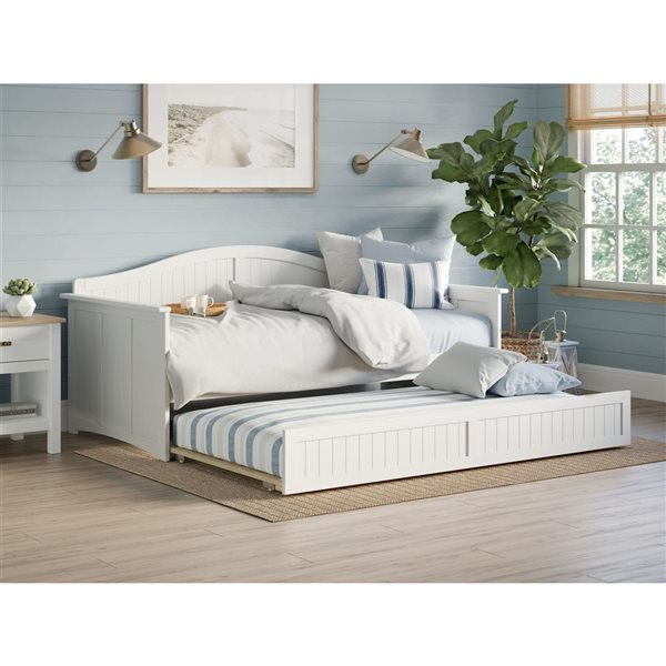 AFI Nantucket White Twin-Sized Daybed w/ Twin Trundle