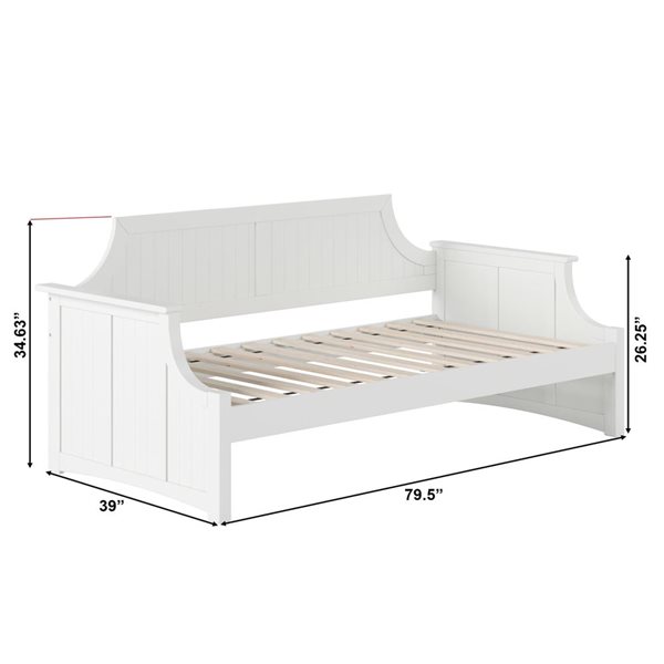 AFI Cambridge White Twin-Sized Daybed