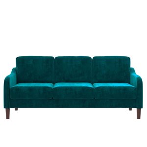 DHP Marbella Modern Green Velvet 3-Seater Sofa
