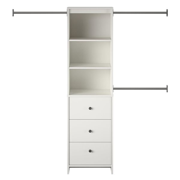 Systembuild Evolution Beckett 73 to 89-in W x 76-in H White Closet ...