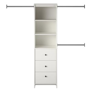 Systembuild Evolution Beckett 73 to 89-in W x 76-in H White Closet Storage Organizer Kit