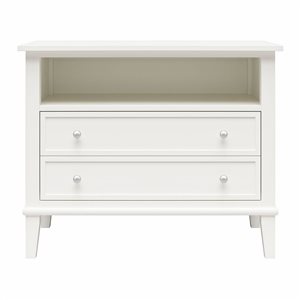 Ameriwood Home Franklin Soft White Wide Nightstand with Drawer