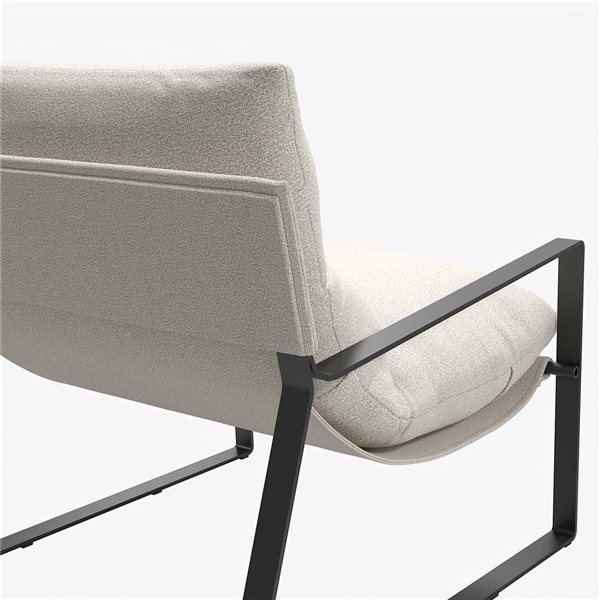 DHP Gatsby Modern Ivory Linen Upholstered Sling Accent Chair
