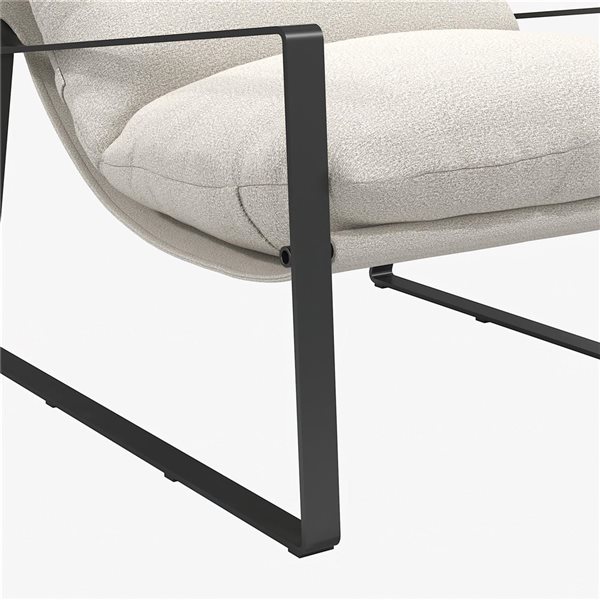 DHP Gatsby Modern Ivory Linen Upholstered Sling Accent Chair