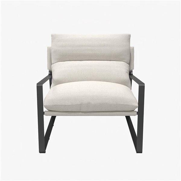 DHP Gatsby Modern Ivory Linen Upholstered Sling Accent Chair
