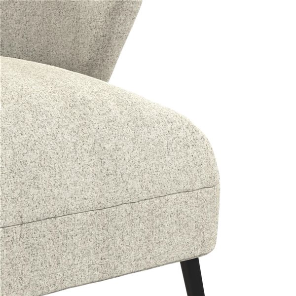 Chaise d'appoint Alice DHP rembourrée en fil bouclé beige