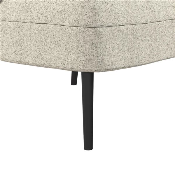 Chaise d'appoint Alice DHP rembourrée en fil bouclé beige