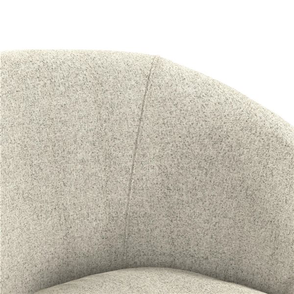 Chaise d'appoint Alice DHP rembourrée en fil bouclé beige
