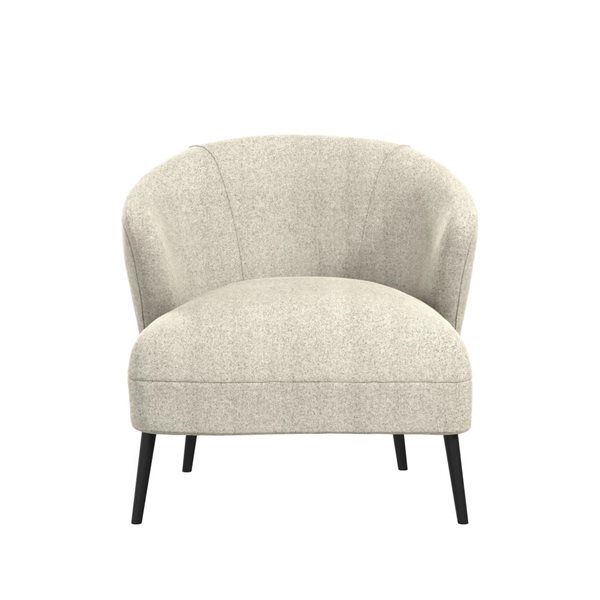 Chaise d'appoint Alice DHP rembourrée en fil bouclé beige