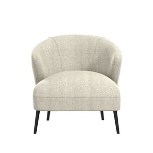 Chaise d'appoint Alice DHP rembourrée en fil bouclé beige