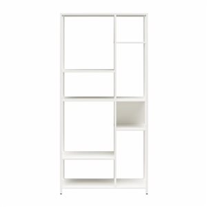 Mission District Metal 6-Shelf Room Divider Soft White Bookcase