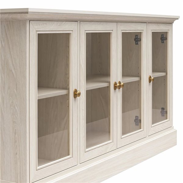 Ameriwood Home Everywhere White Oak Media Console for 65-in TVs
