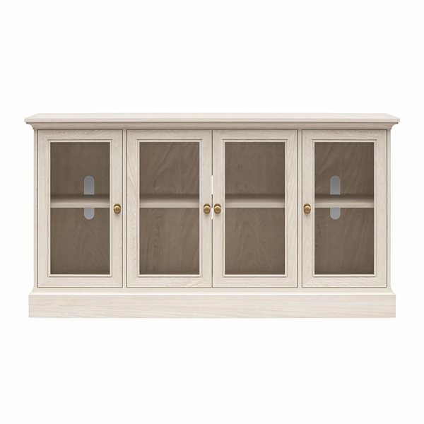Ameriwood Home Everywhere White Oak Media Console for 65-in TVs