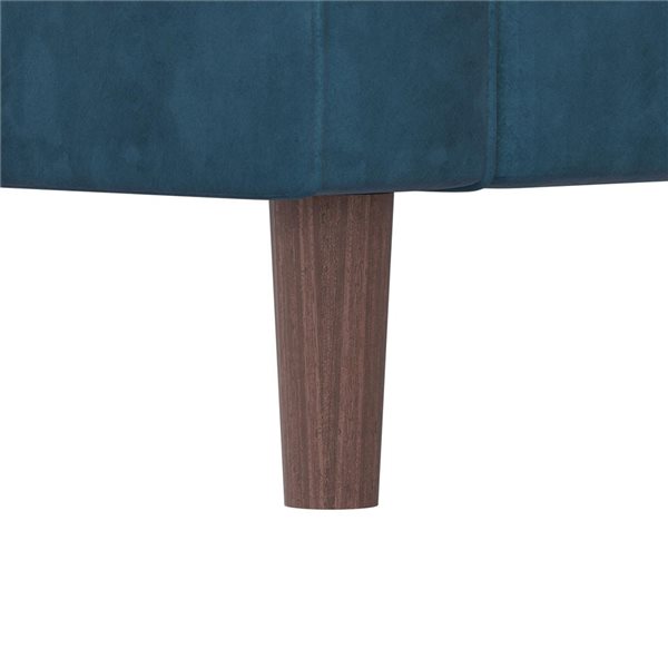 DHP Brynn Modern Blue Velvet 3 Seater Sofa