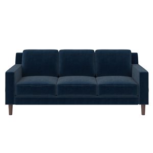 DHP Brynn Modern Blue Velvet 3 Seater Sofa